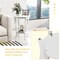 Costway 2-Tier End Table 18'' Round Compact Sofa Side Nightstand with Storage Shelf Espresso/White